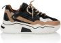 DWRS LABEL Pluto black beige Zwart Suede Lage sneakers Dames - Thumbnail 1