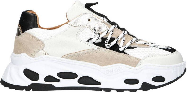 DWRS Titan chunky leren sneakers champagne zwart