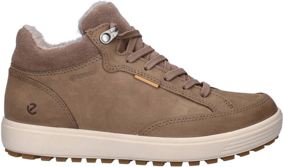 Ecco Soft 7 Tred gevoerde nubuck sneakers taupe