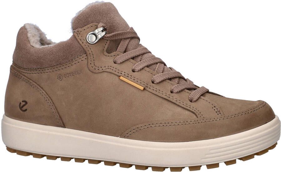 Ecco Soft 7 Tred gevoerde nubuck sneakers taupe