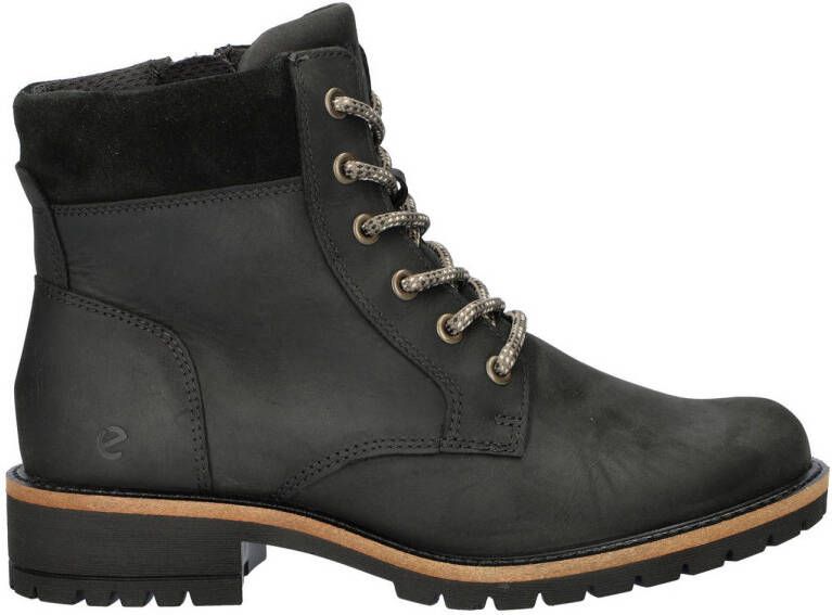 Ecco Elaina nubuck veterboots zwart