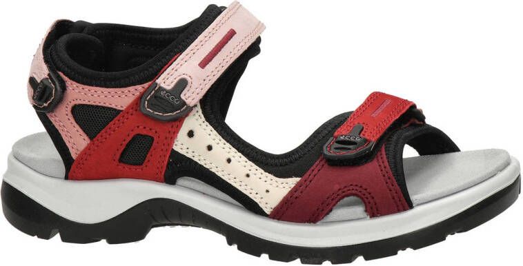 Ecco Offroad suède outdoor sandalen rood roze