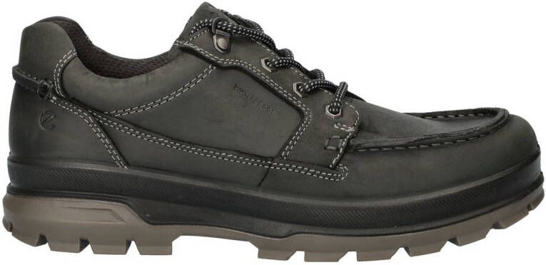 ECCO Rugged Track leren heren wandelschoenen Zwart Uitneembare zool