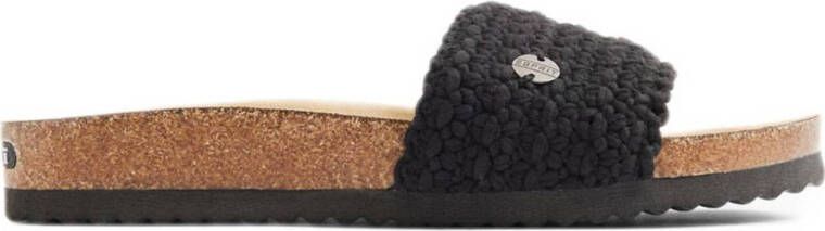 Esprit Zwarte slipper gevlochten