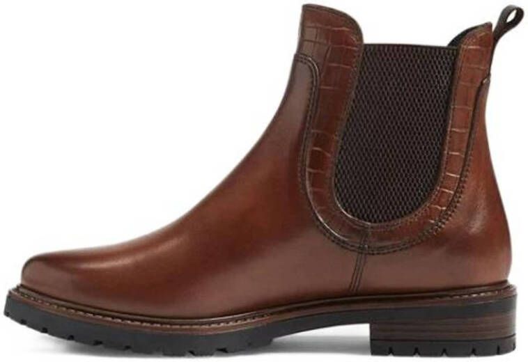 5th Avenue leren chelsea boots bruin