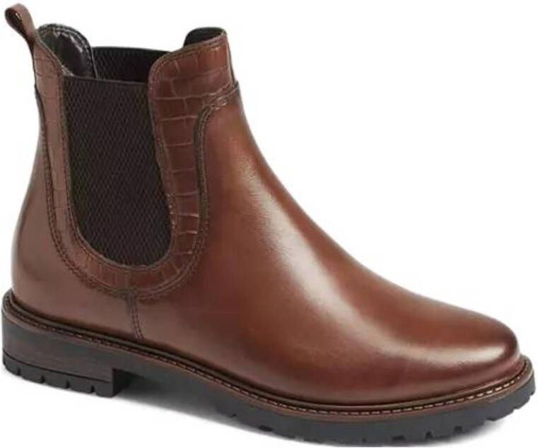 5th Avenue leren chelsea boots bruin