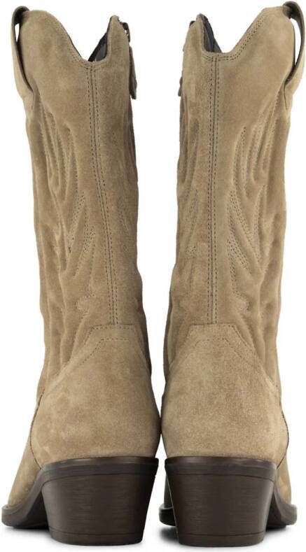 5th Avenue suède cowboylaarzen beige