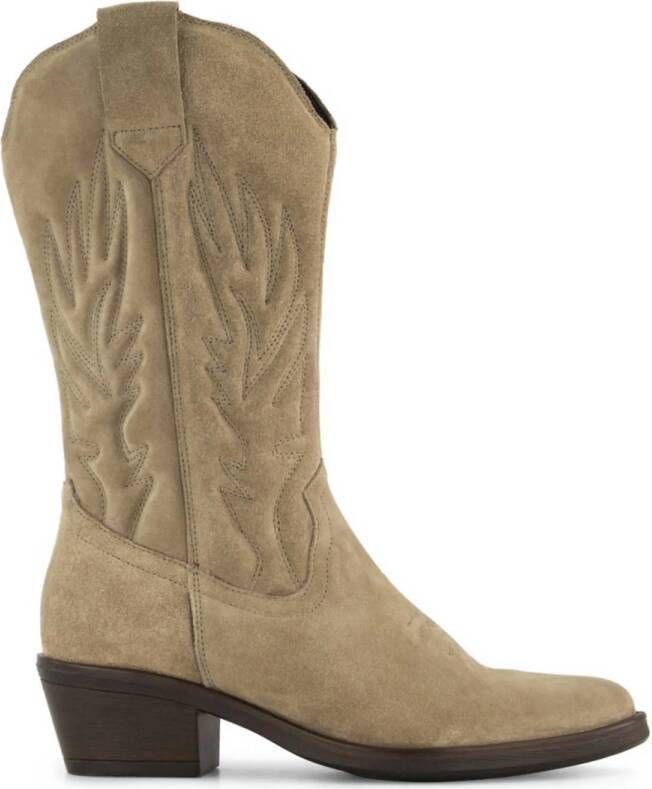 5th Avenue suède cowboylaarzen beige