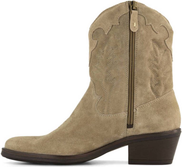 5th Avenue suède cowboylaarzen beige