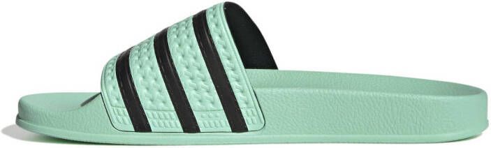 adidas Originals badslippers mintgroen zwart