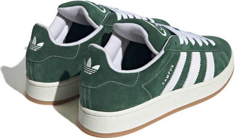 adidas Originals Campus 00's suède sneakers donkergroen wit