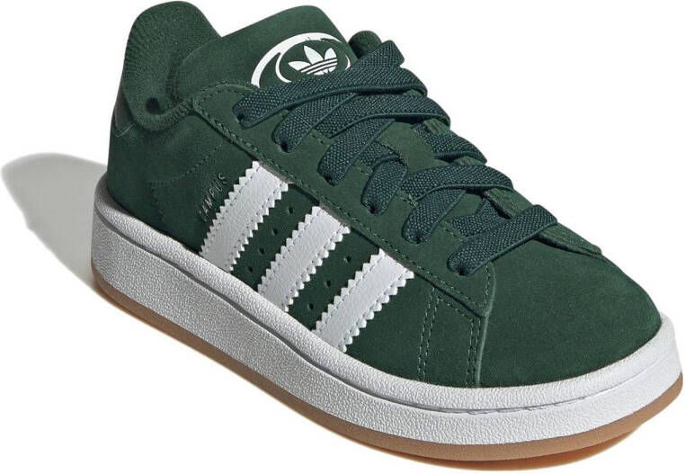 adidas Originals Campus 00's suède sneakers donkergroen wit