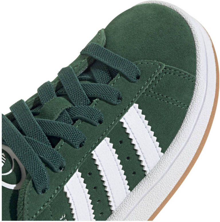 adidas Originals Campus 00's suède sneakers donkergroen wit