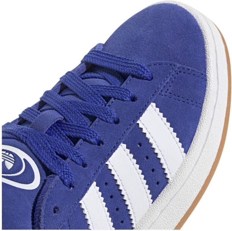 adidas Originals Campus 00's suède sneakers kobaltblauw wit gum