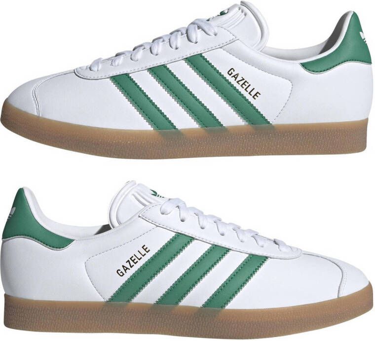 adidas Originals Gazelle sneakers wit groen