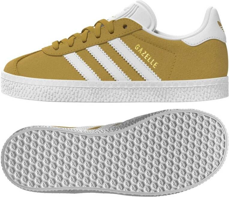 adidas Originals Gazelle suède sneakers oker wit