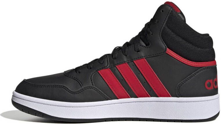 adidas Sportswear Hoops 3.0 Mid sneakers zwart rood wit