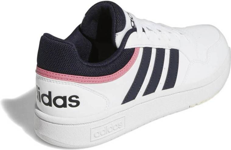 adidas Originals Hoops 3.0 sneakers wit donkerblauw roze