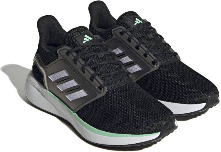 adidas Performance EQ19 Run Winter hardloopschoenen zwart wit mintgroen