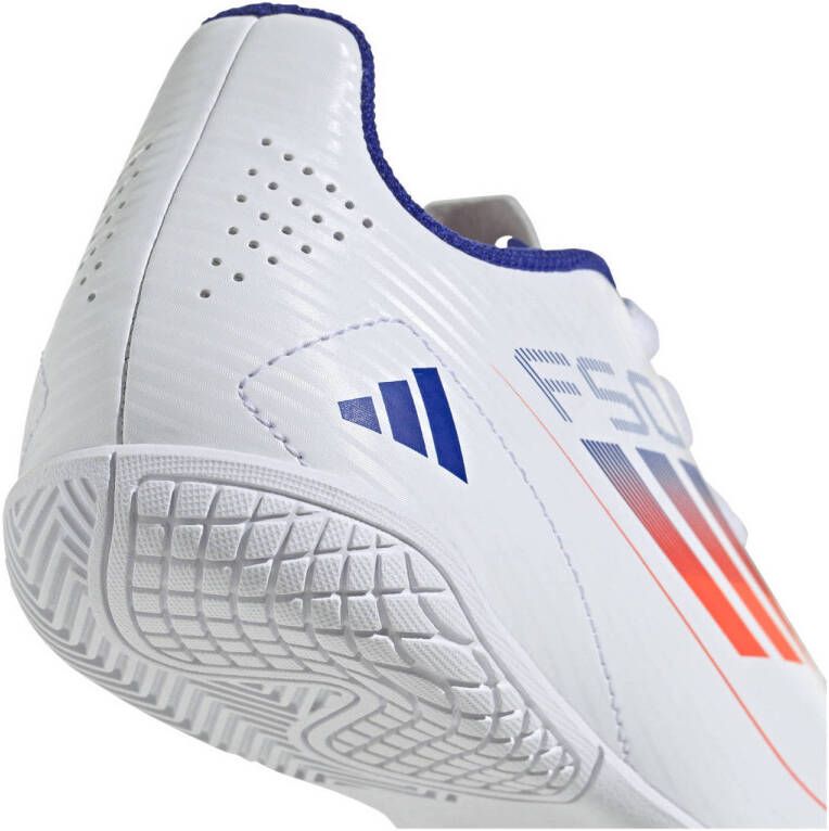 adidas Performance F50 Club IN junior zaalvoetbalschoenen wit rood blauw