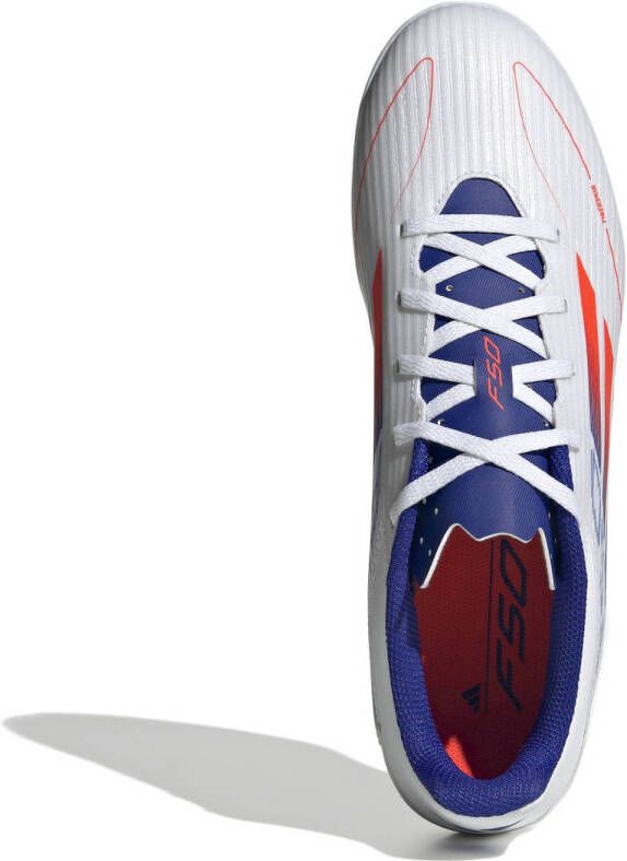 adidas Performance F50 Club IN senior zaalvoetbalschoenen wit rood blauw