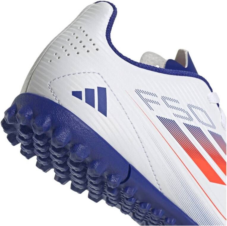 adidas Performance F50 Club junior voetbalschoenen wit rood kobaltblauw