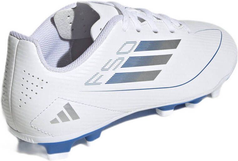 adidas Performance F50 Club Junior voetbalschoenen wit zilver blaw