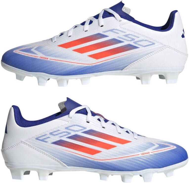 adidas Performance F50 Club senior voetbalschoenen wit rood blauw