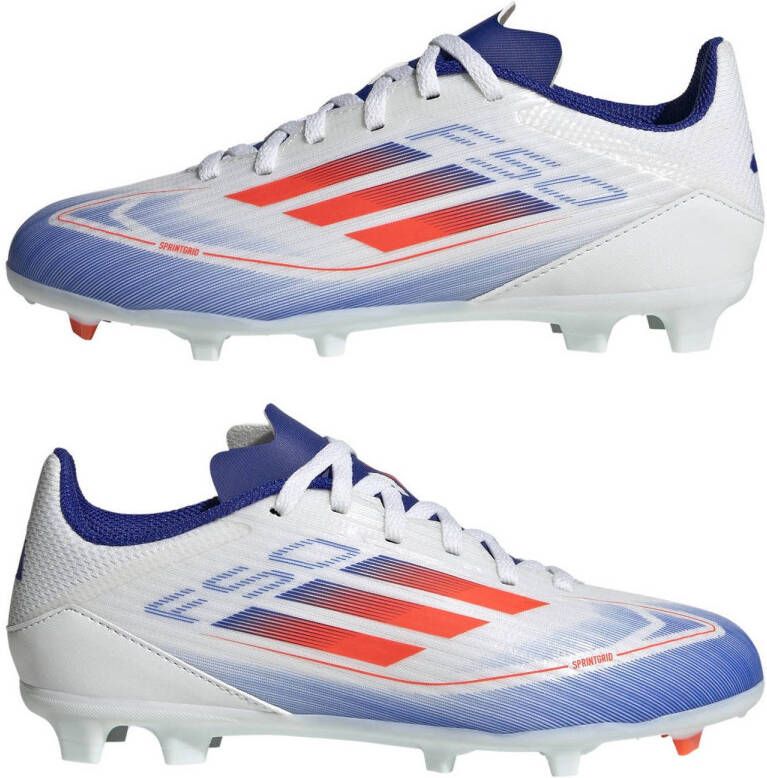 adidas Performance F50 League junior voetbalschoenen wit rood blauw