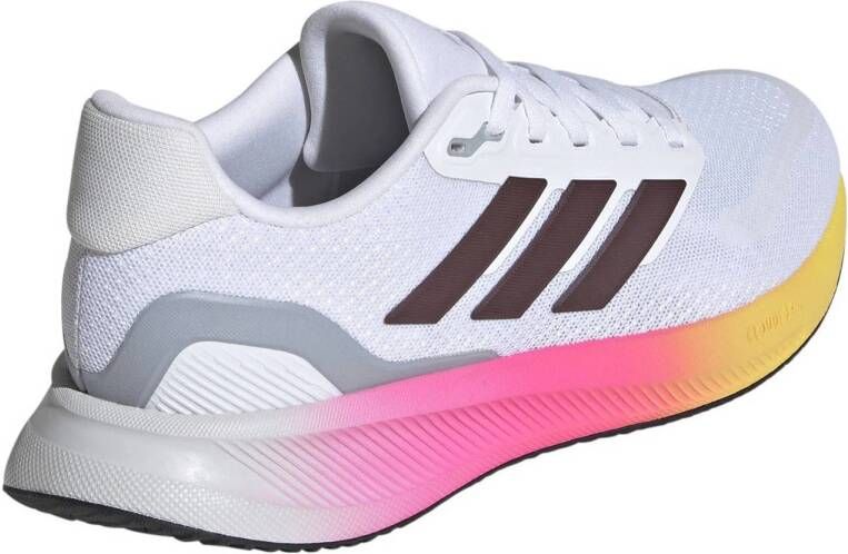 adidas Performance RunFalcon 5 hardloopschoenen wit geel roze