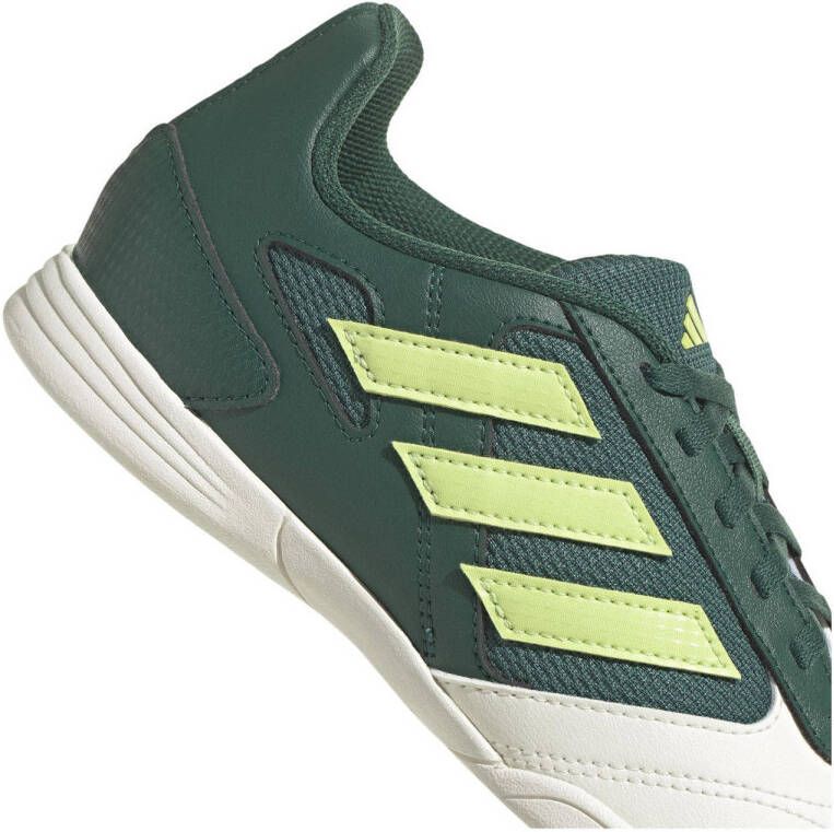 adidas Performance Super Sala 2 Jr. zaalvoetbalschoenen donkergroen limegroen wit