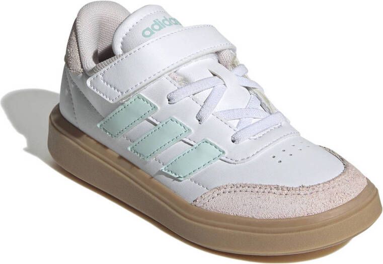 adidas Sportswear Courtblock sneakers wit lichtblauw roze gum