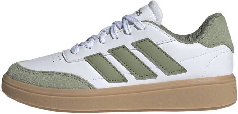 adidas Sportswear Courtblock sneakers wit mosgroen gum