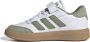 Adidas Sportswear Courtblock sneakers wit mosgroen gum Imitatieleer 28 - Thumbnail 5