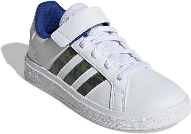 adidas Sportswear Grand Court 2.0 EL sneakers wit kaki kobaltblauw