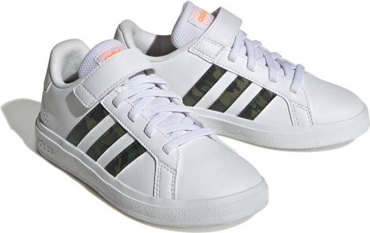 adidas Sportswear Grand Court 2.0 EL sneakers wit kaki oranje