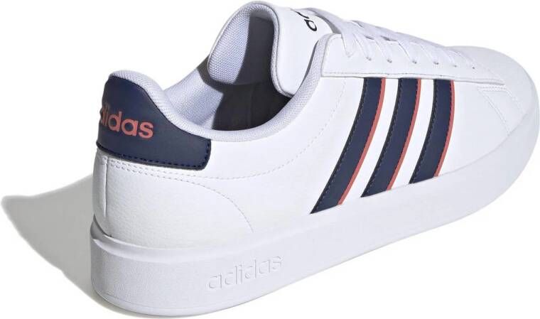 adidas Sportswear Grand Court 2.0 sneakers wit donkerblauw oranjerood