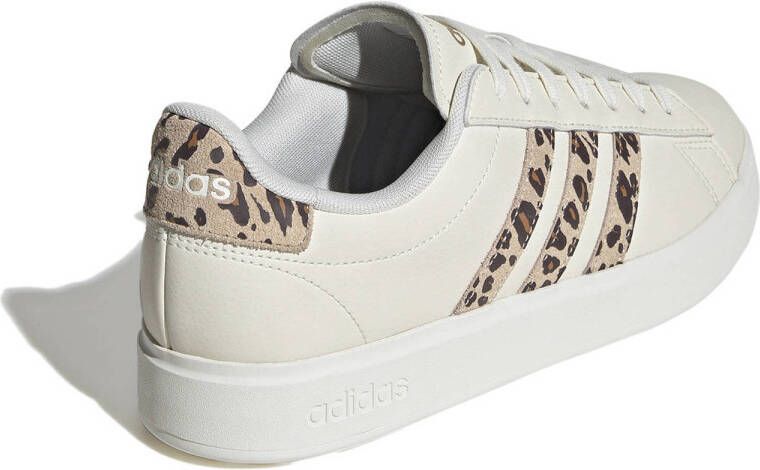 adidas Sportswear Grand Court 2.0 sneakers met dierenprint wit beige zwart