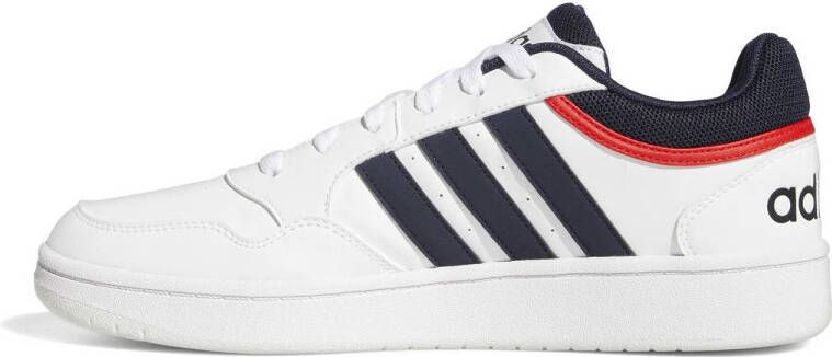 adidas Sportswear Hoops 3.0 sneakers wit donkerblauw rood