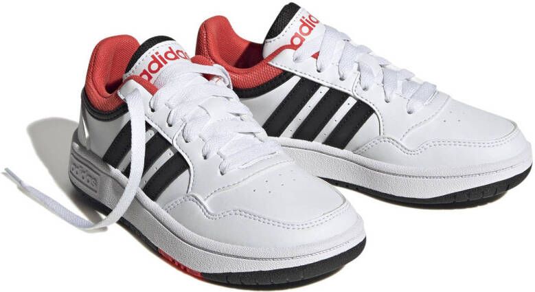 adidas Sportswear Hoops 3.0 sneakers wit zwart rood