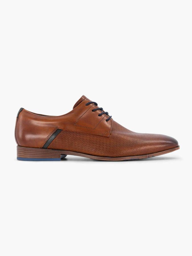 AM SHOE leren veterschoenen cognac