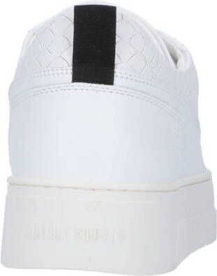 Antony Morato Flint animal leren sneakers wit