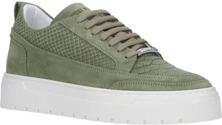 Antony Morato Flint animal suède sneakers groen