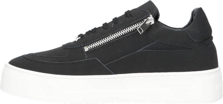 Antony Morato Zipper leren sneakers zwart