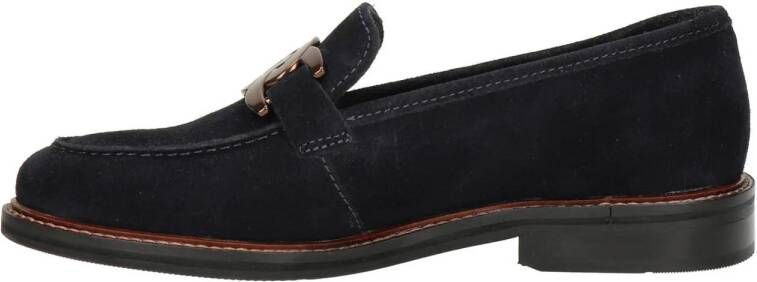 Ara Kent Trotteur suède loafers met ketting donkerblauw