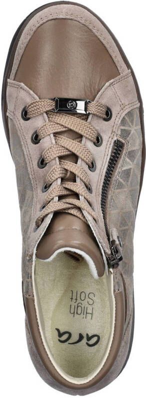 Ara Rome leren sneakers taupe