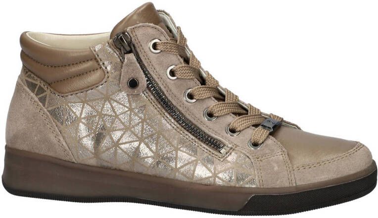 Ara Rome leren sneakers taupe