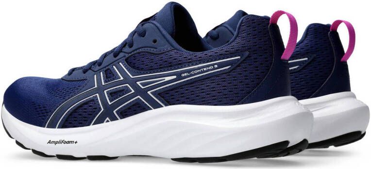 ASICS Contend 9 hardloopschoenen blauw roze