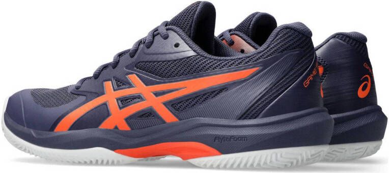 ASICS Game FF Clay OC tennisschoenen donkerblauw oranje