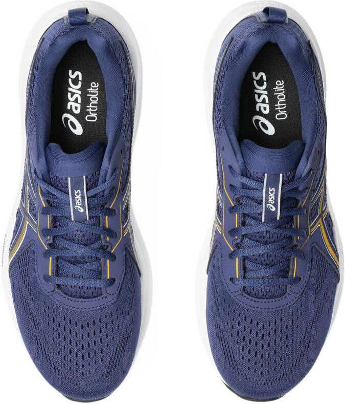 ASICS Gel-Contend 9 hardloopschoenen donkerblauw wit geel